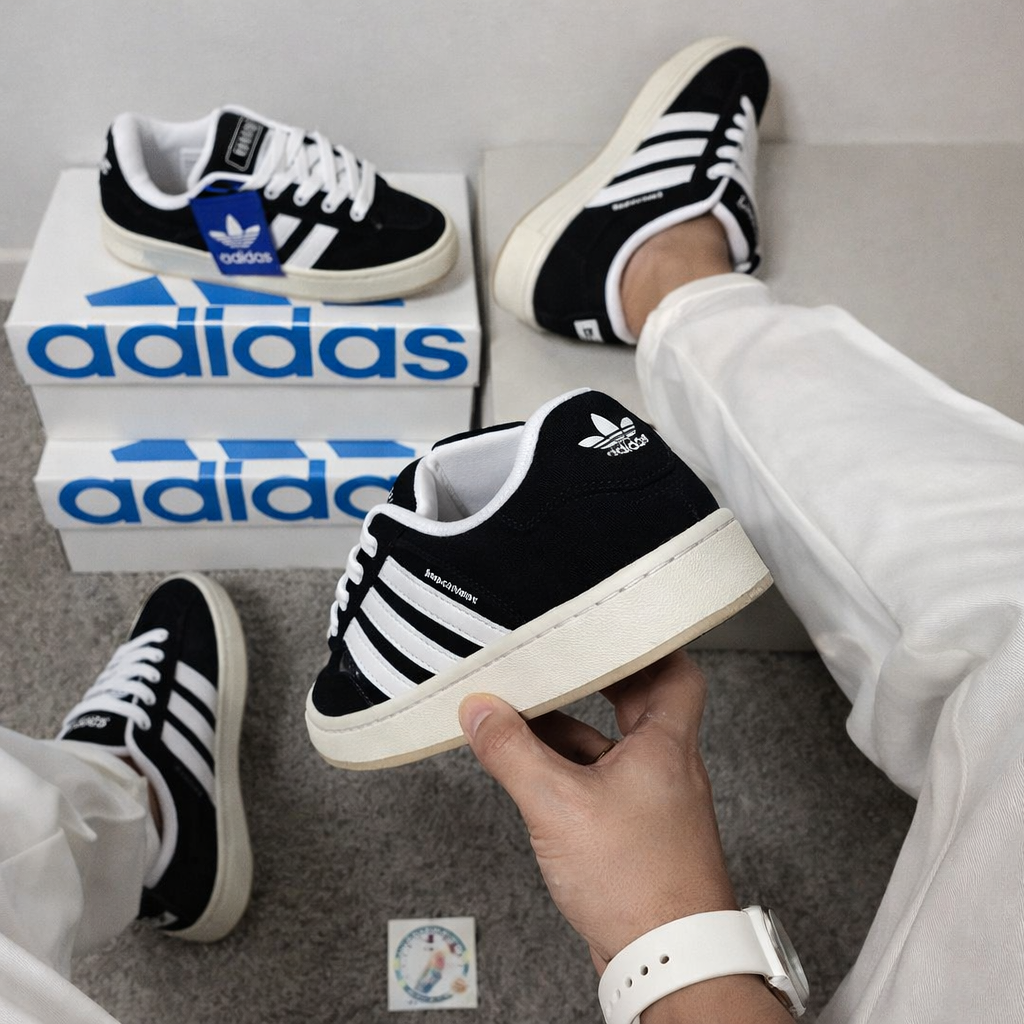 Tênis Adidas Campus - Preto Branco