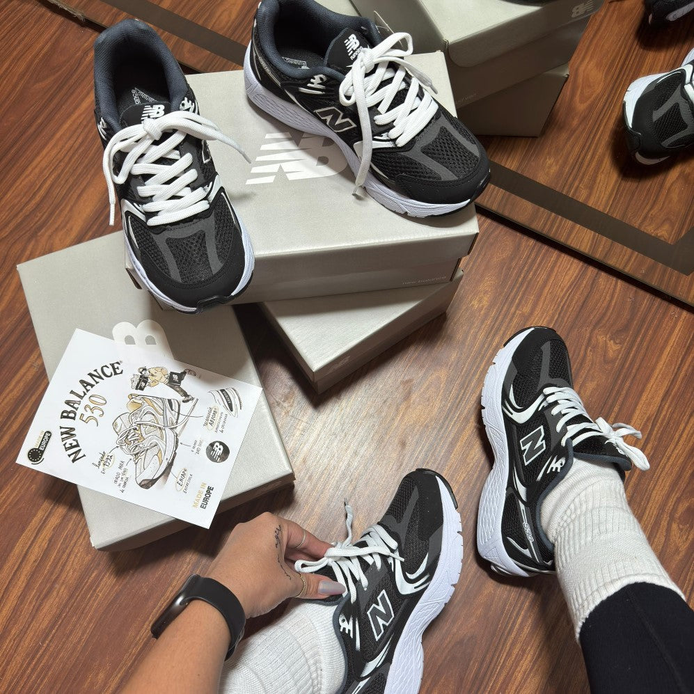 Tênis New Balance 530 Turbo – Preto/Branco